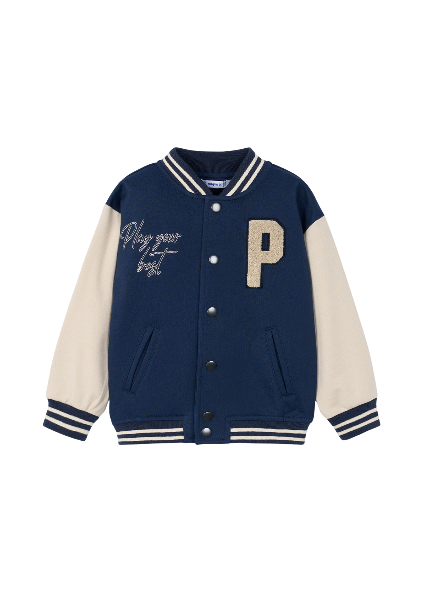 Jacheta Bomber Bleumarin cu Bej 4424 Mayoral