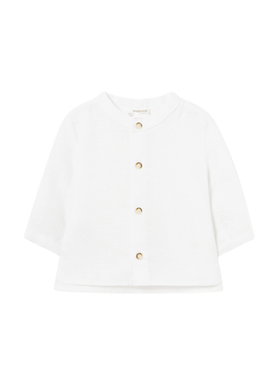 White Linen Shirt with Cossack Collar for Boys 1195 Mayoral