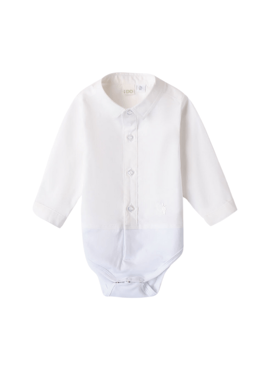 White Long Sleeve Body Shirt 8081 iDO