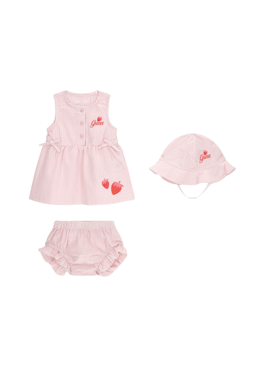 Set 3 Piese Rochie Dungi Roz, Palarie si Chilotel S6GG04 WO070 S044 Guess