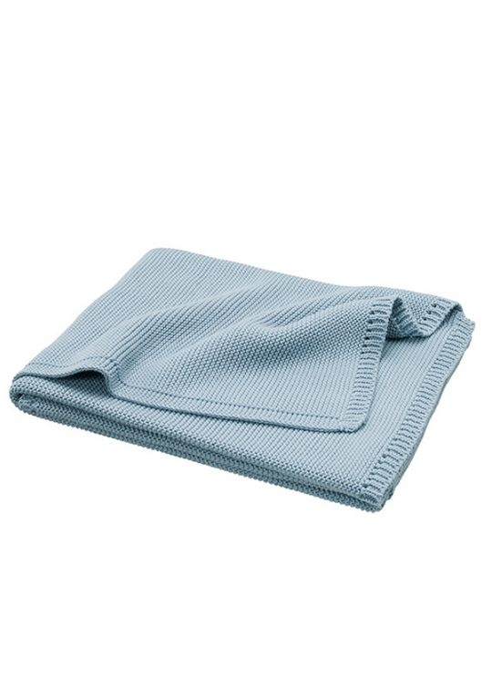 Patura Tricotata Albastru Marin din Bumbac Organic 80X100 cm B200-25 Fresk