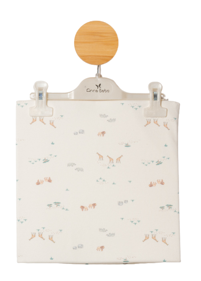 Pled Bumbac Organic Crem Imprimeu Jungla 85 x 80 cm 2405 Bubbles