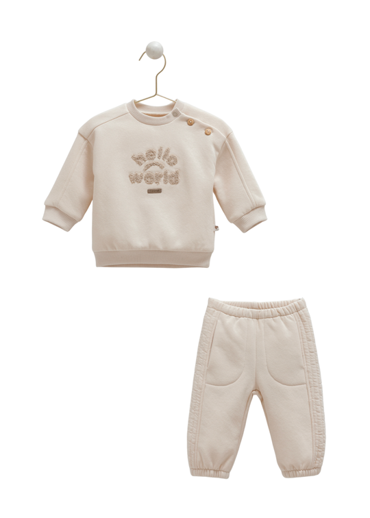 Trening 2 Piese Bej Interior Pufos TKE2095 Mell Sweet Baby