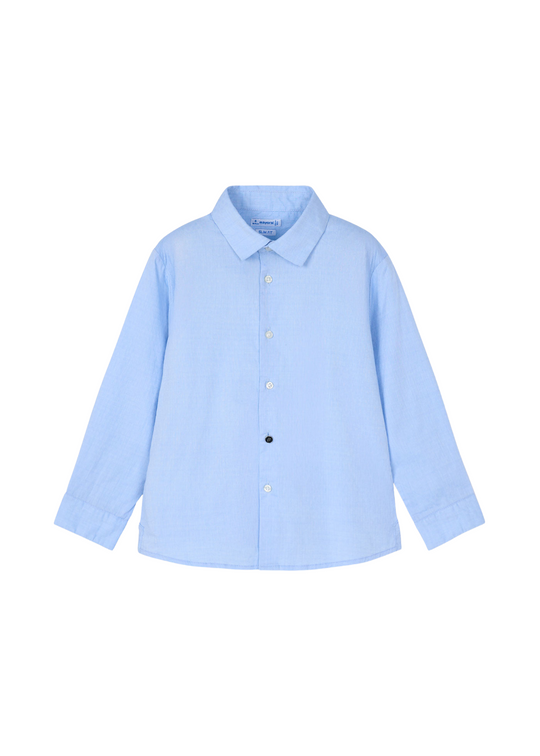 Mayoral Blue Classic Long Sleeve Shirt 4130