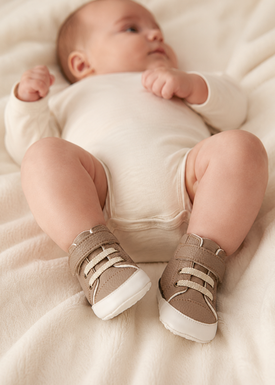 Beige Lace-Up Sports Boots with Hedgehogs 232856 Sinderella