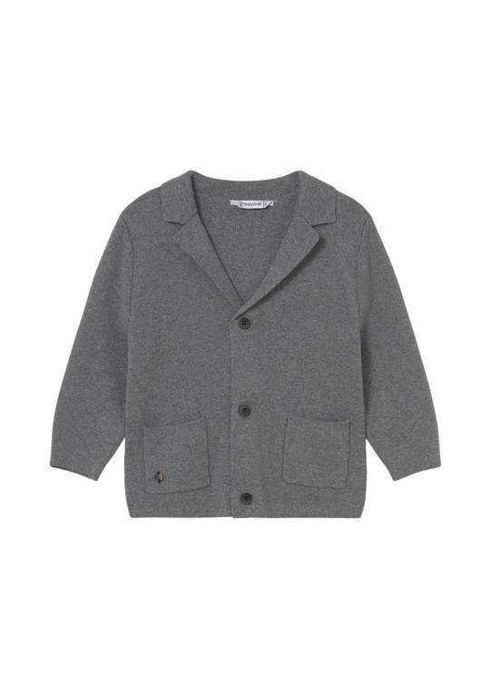 Jacheta Tricotata Gri cu Rever 2418 Mayoral