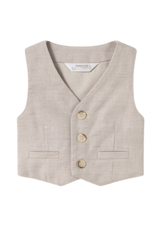 Elegant Beige Vest with Buttons 1394 Mayoral