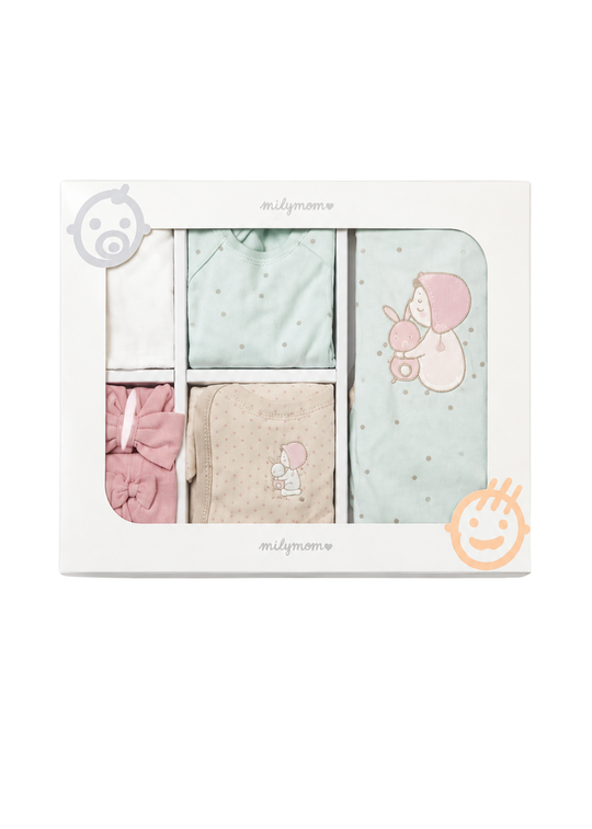 10 Piece Maternity Set Mint Green with Pink and Beige AC26041 Andywawa