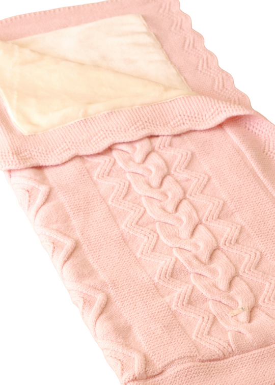 Patura Roz din Lana Merinos cu Captuseala din Blana 9709 Leo King