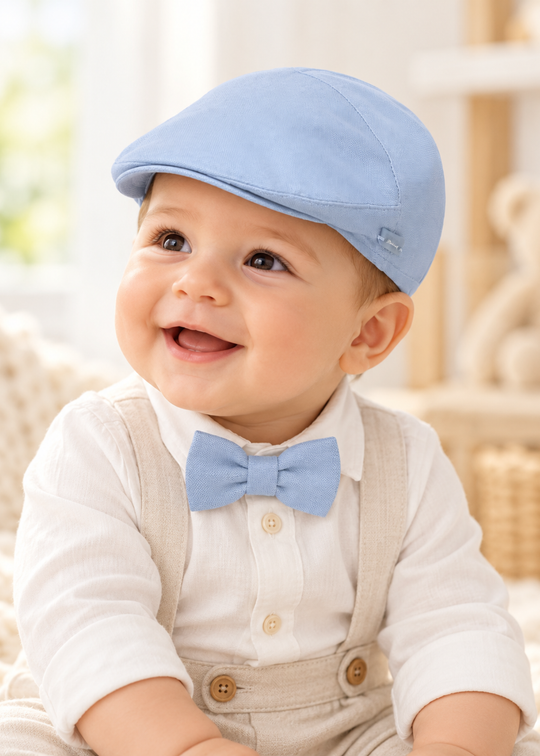 Set Basca si Papion Bleu din Bumbac pentru Baieti 9067 – Mayoral
