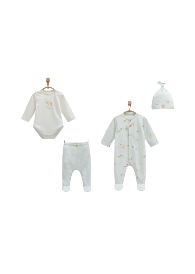 Set 4 Piese Bleu Safari Time ZE1361 Mell Sweet Baby