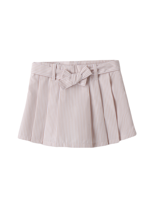 Fusta Pantaloni Scurta Alb cu Dungi Bej 4.B382/00 iDO
