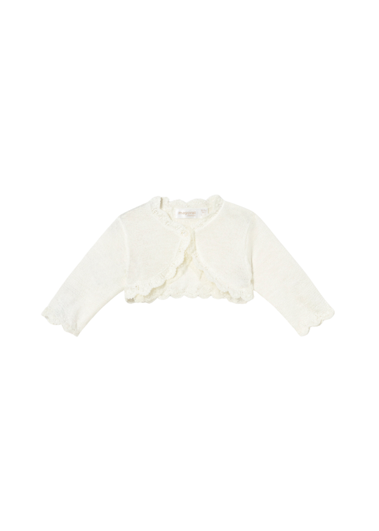 Bolero Tricotat Crem cu Dantela 1301 Mayoral