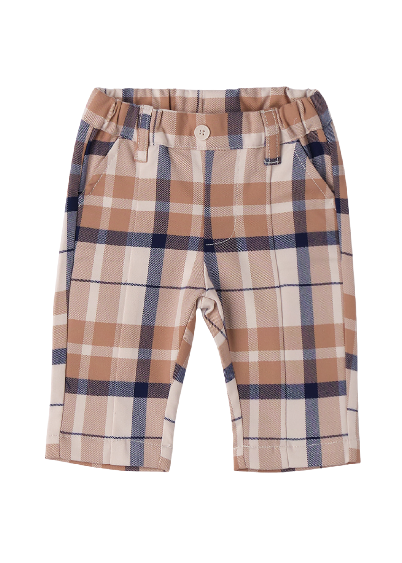 Pantaloni Lungi Carouri Bej cu Bleumarin si Maro 3.F681/00 Minibanda