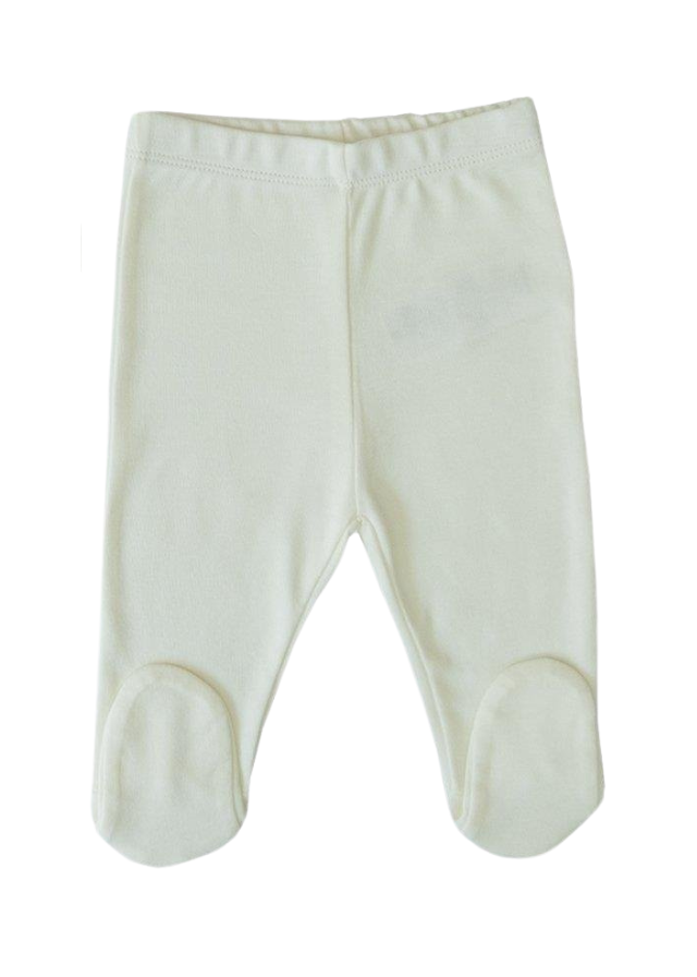 Set 2 Piese Body cu Maneca Lunga si Pantalon Alb din Bumbac Organic S80059 KitiKate