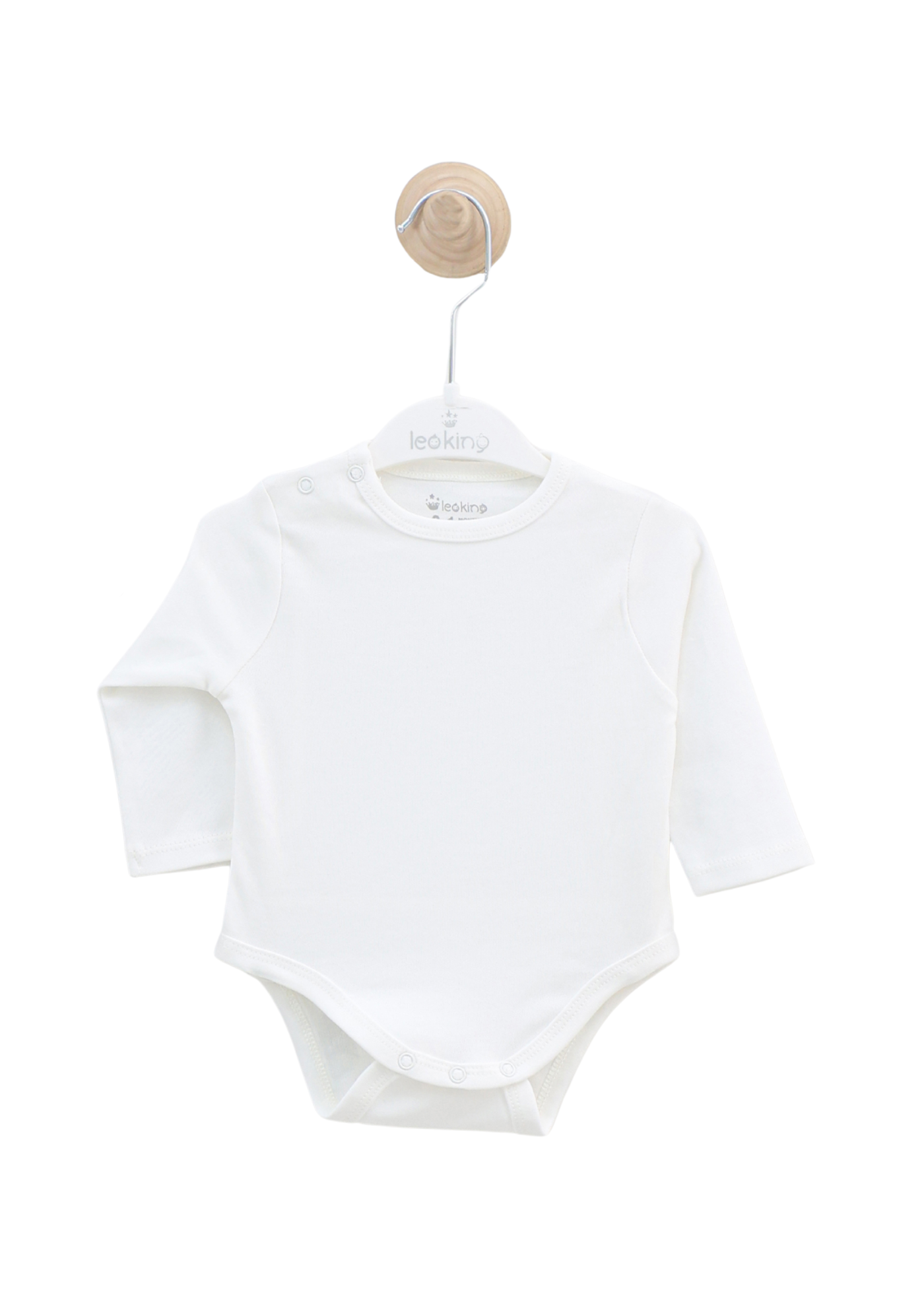 Set 3 Piese Salopeta Lunga Tricotata si Cardigan Alb si Body cu Maneca Lunga Bumbac 7445 Leo King