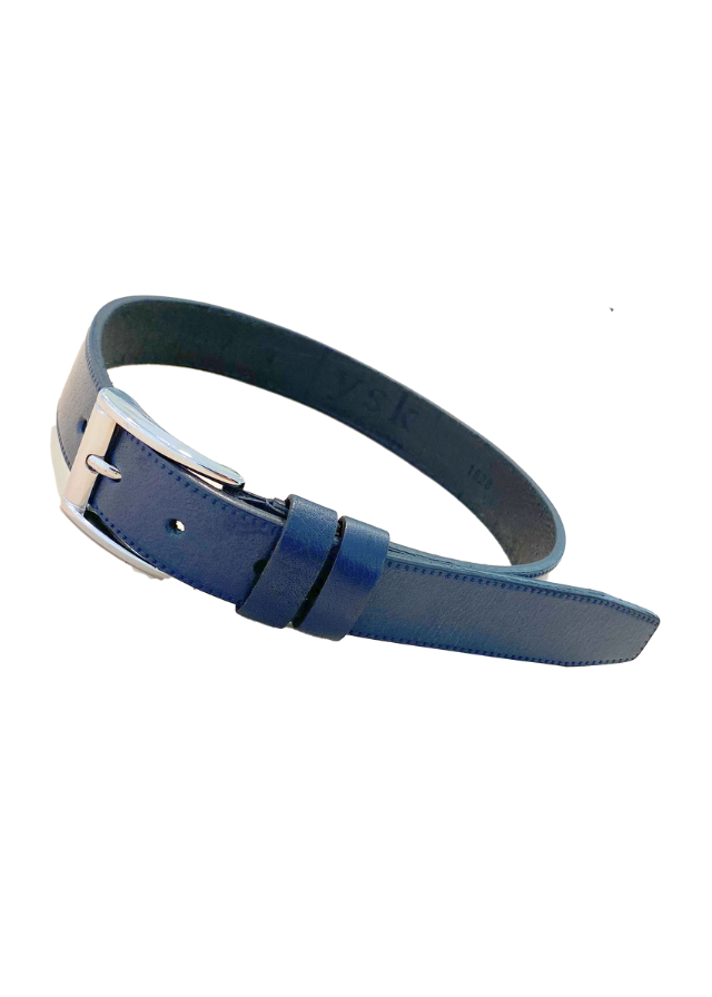 LaKids Boy's Elegant Navy Blue Leather Belt