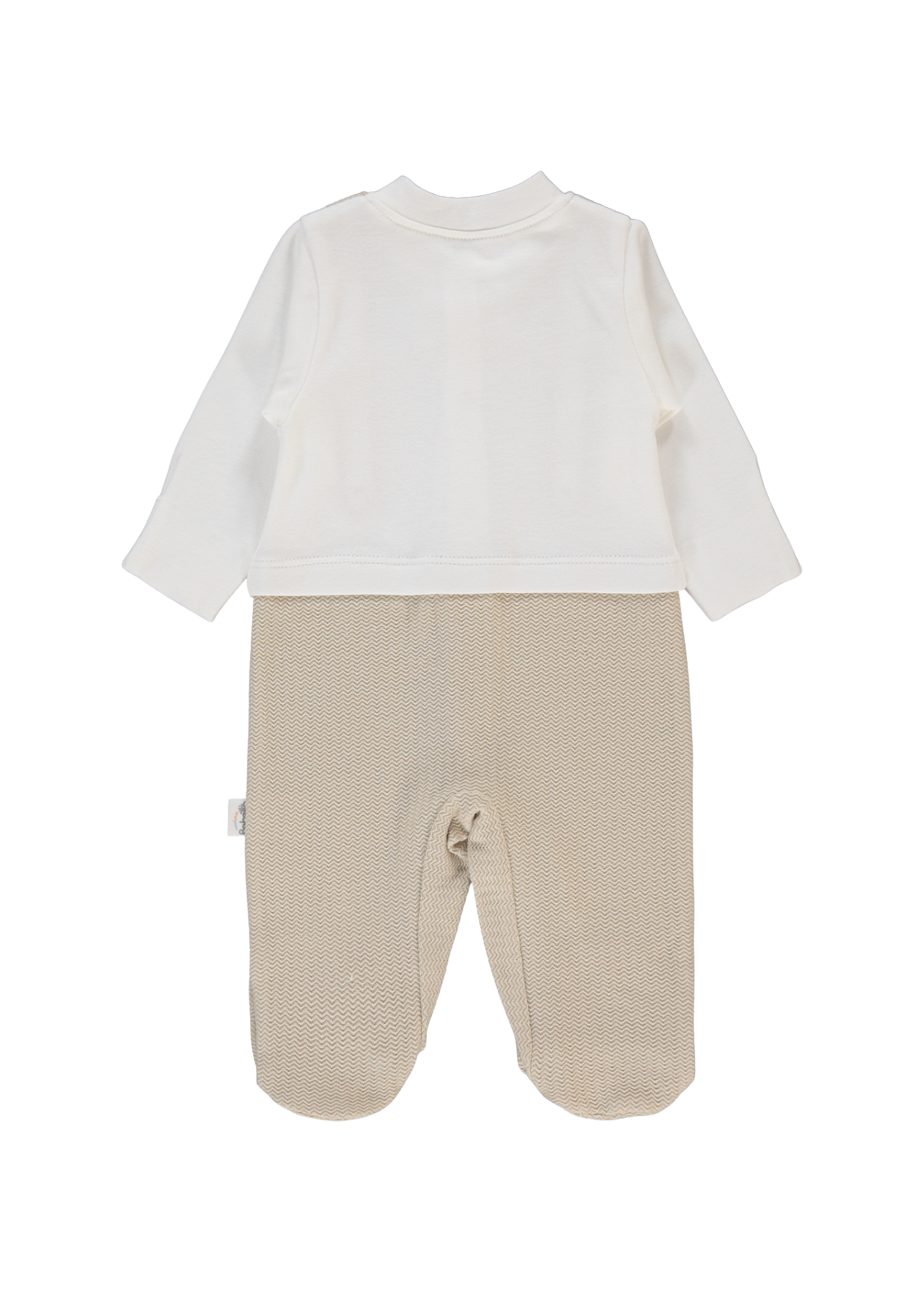 Salopeta Lunga Crem cu Bej Baby King T4030 Bebetto
