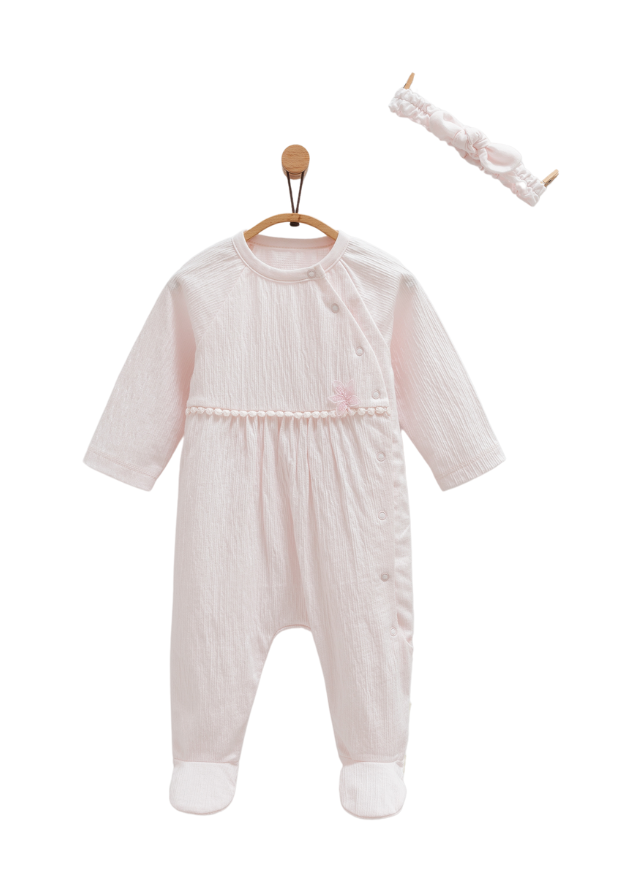 Set 4 Piese Roz cu Imprimeu Oite Mini Lamb ZK1401 Mell Sweet Baby