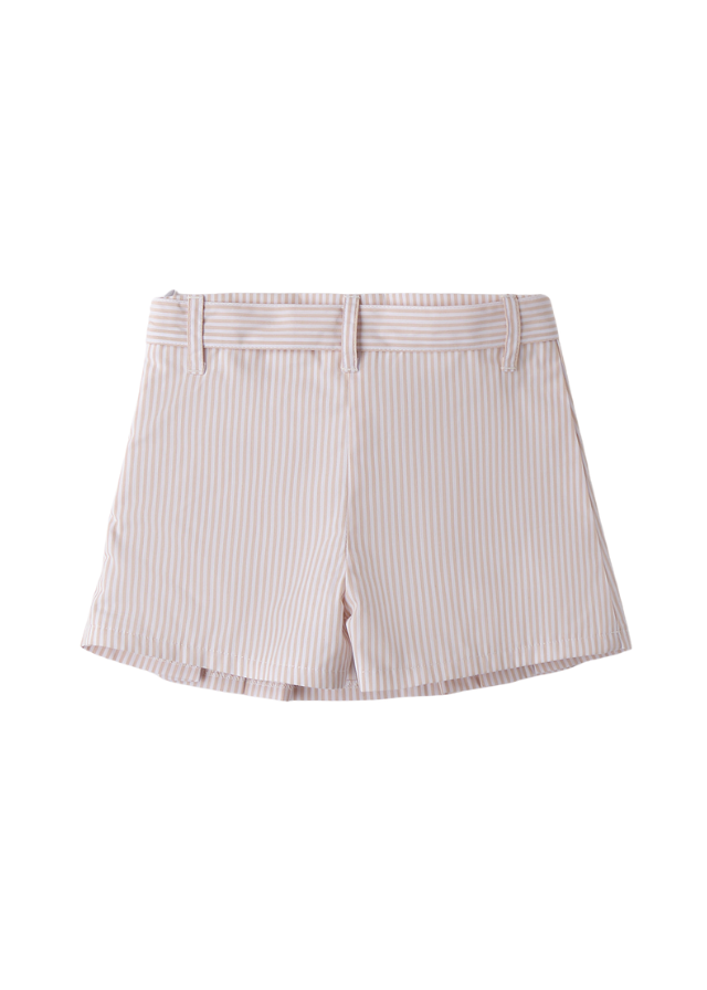 Fusta Pantaloni Scurta Alb cu Dungi Bej 4.B382/00 iDO