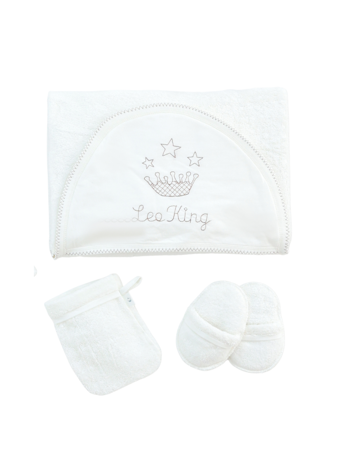 Set cu Halat de Baie 5 Piese Alb 12805 Leo King