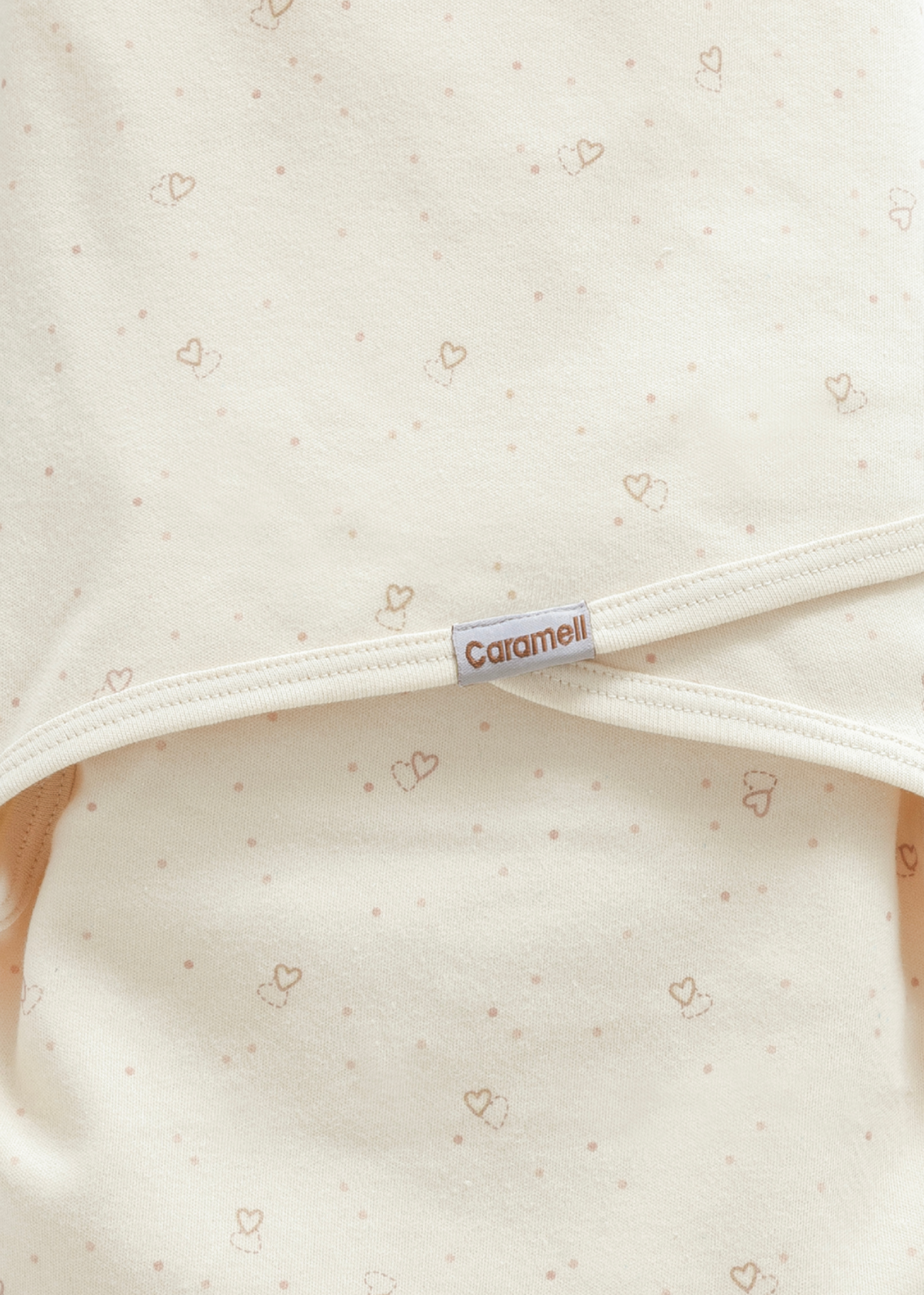 Sistem de Infasare din Bumbac Crem cu Inimi KNK2214 Mell Sweet Baby