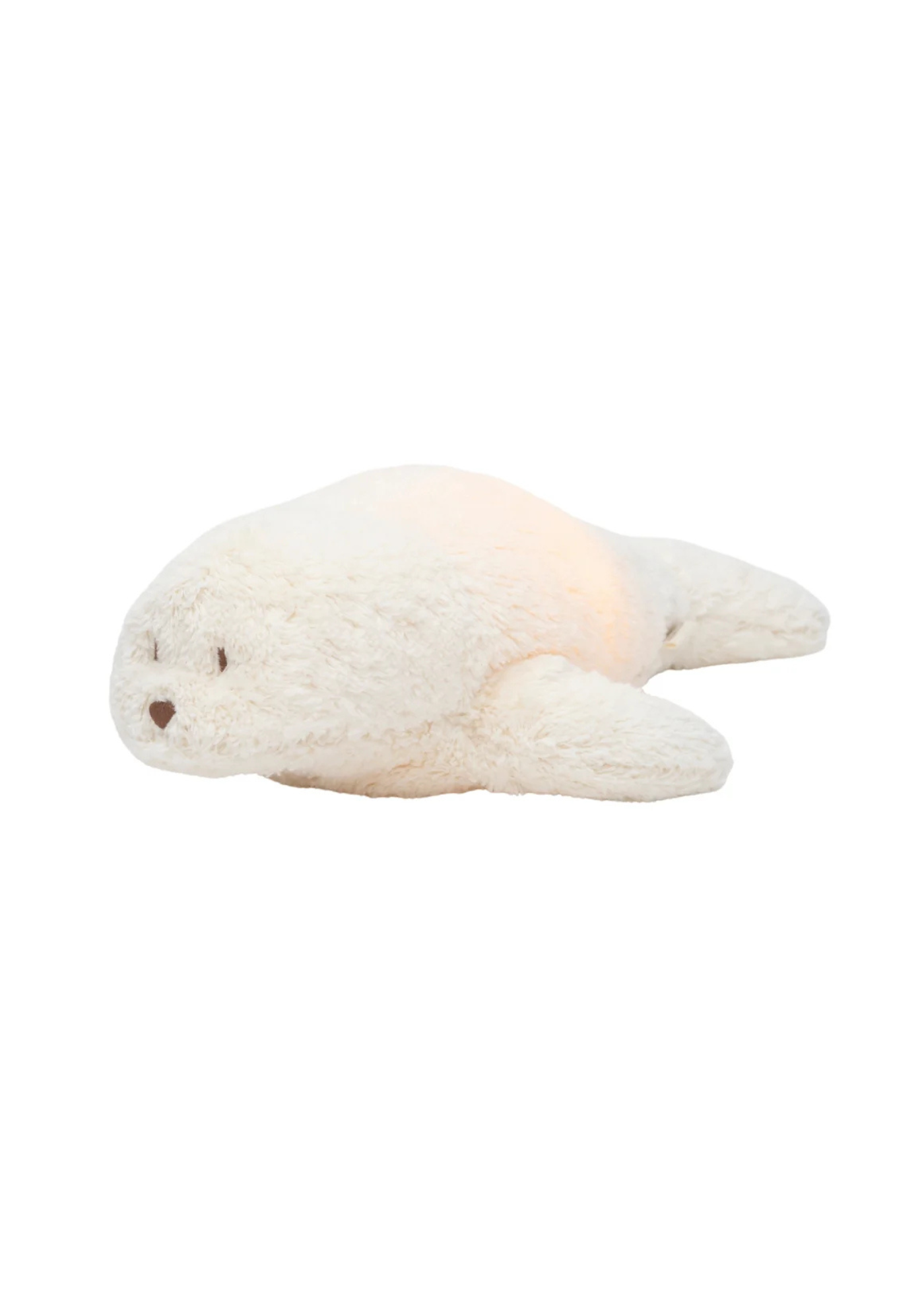 Foca Bumbac Organic Jucarie cu Lampa de Veghe Incorporata Ivory – SEAL POLAR Moonie