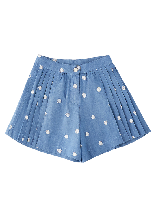 Pantaloni Denim Scurti cu Flori 0.G348/00 Sarabanda