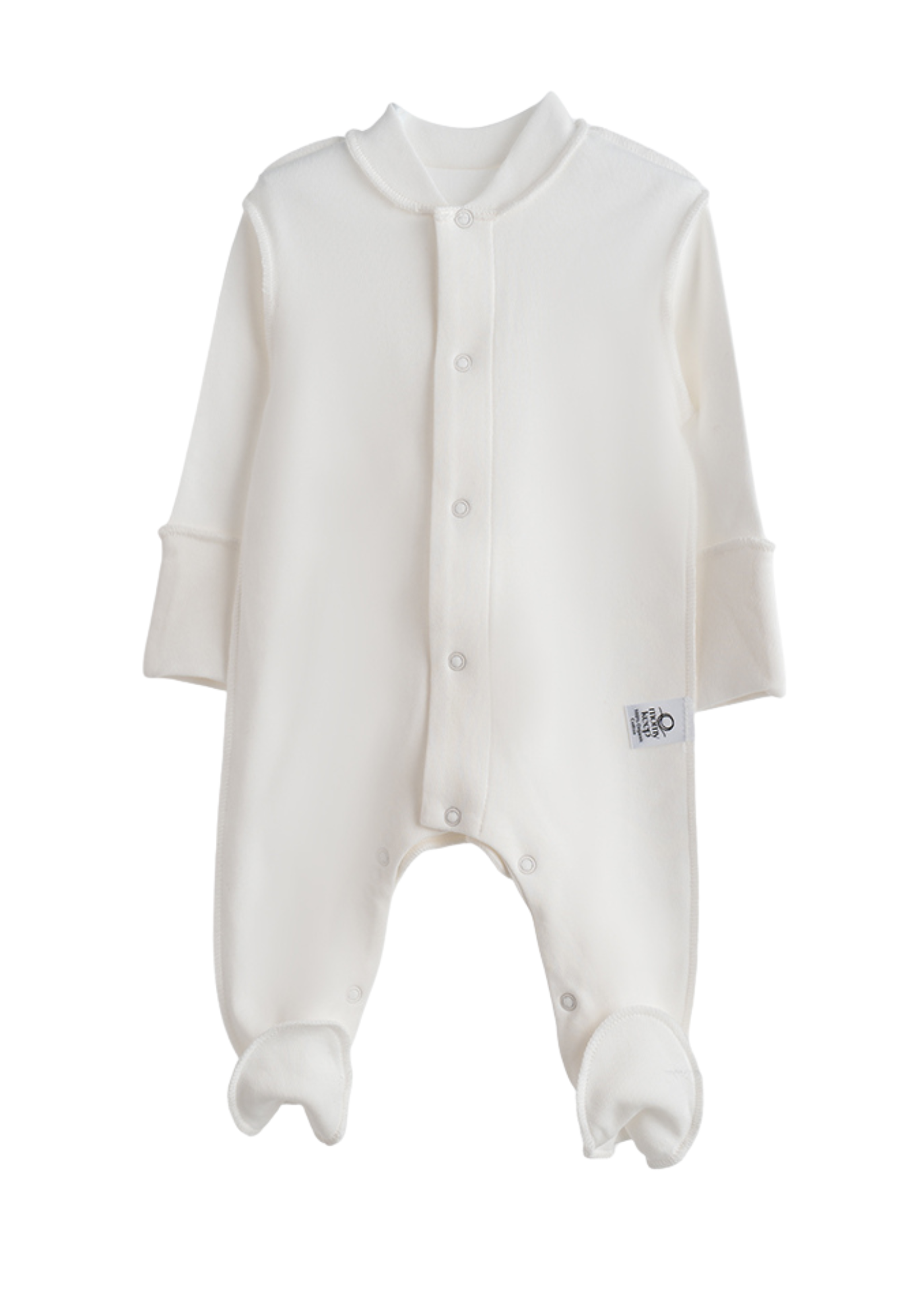 Set 2 Buc Salopeta Nou-Nascut Crem din Bumbac Organic MOM-003 Momykeep