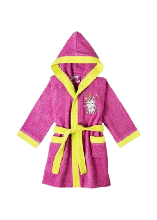 Halat de Baie Fuchsia cu Fetita 2-4 ani 00515C-T2-4-28 – Interbaby
