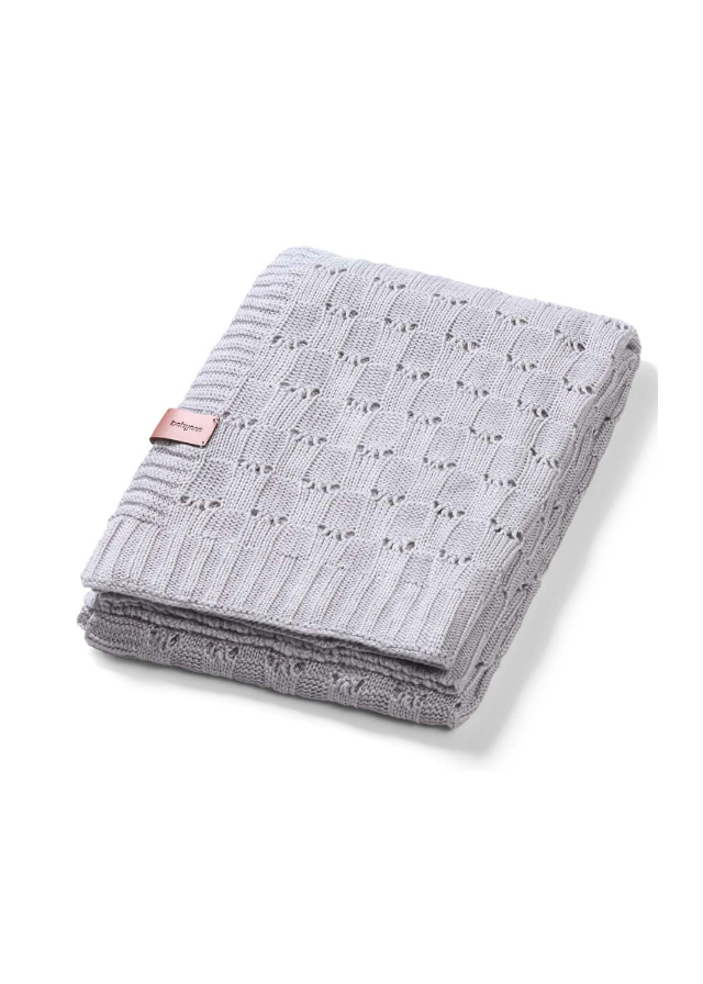 Paturica Tricotata din Bambus Gri 75x100 cm 1479/02 BabyOno