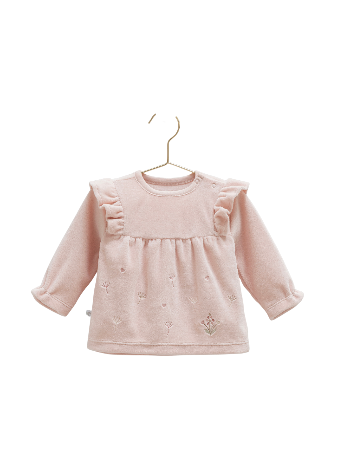Set 2 Piese Velur Crem Bluza si Pantaloni Lungi cu Picior TKK2144 Mell Sweet Baby