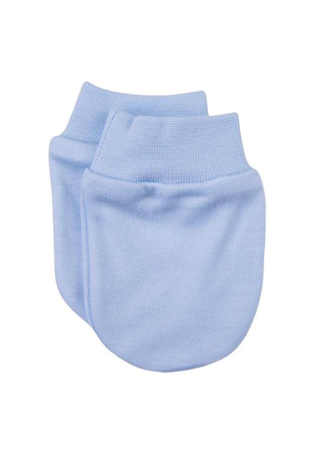 Set 2 Perechi Manusi Crem cu Bleu Bumbac Organic S76117 Kitikate