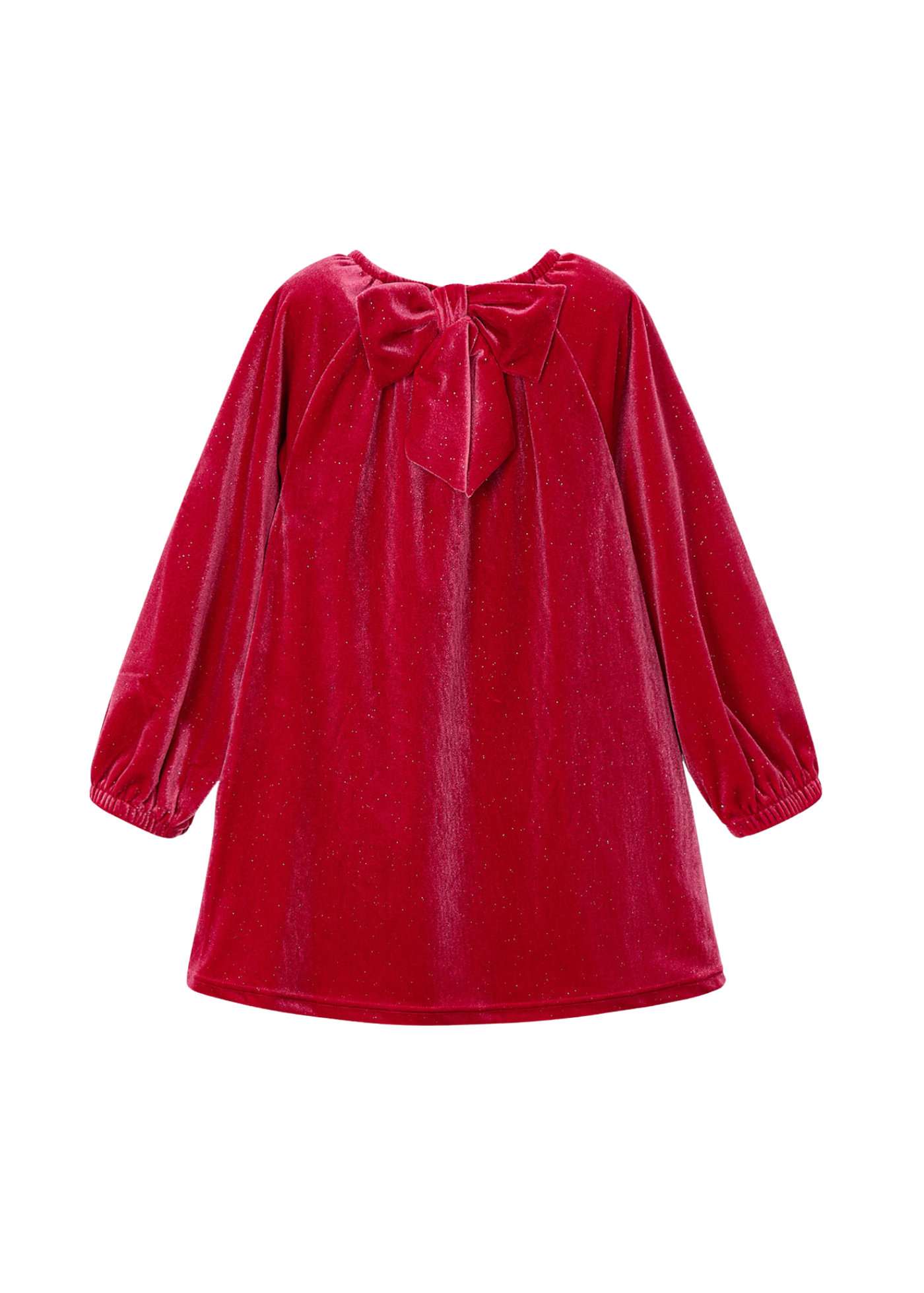 Rochie din Catifea Rosie cu Sclipici Maneca Lunga 4923 Mayoral