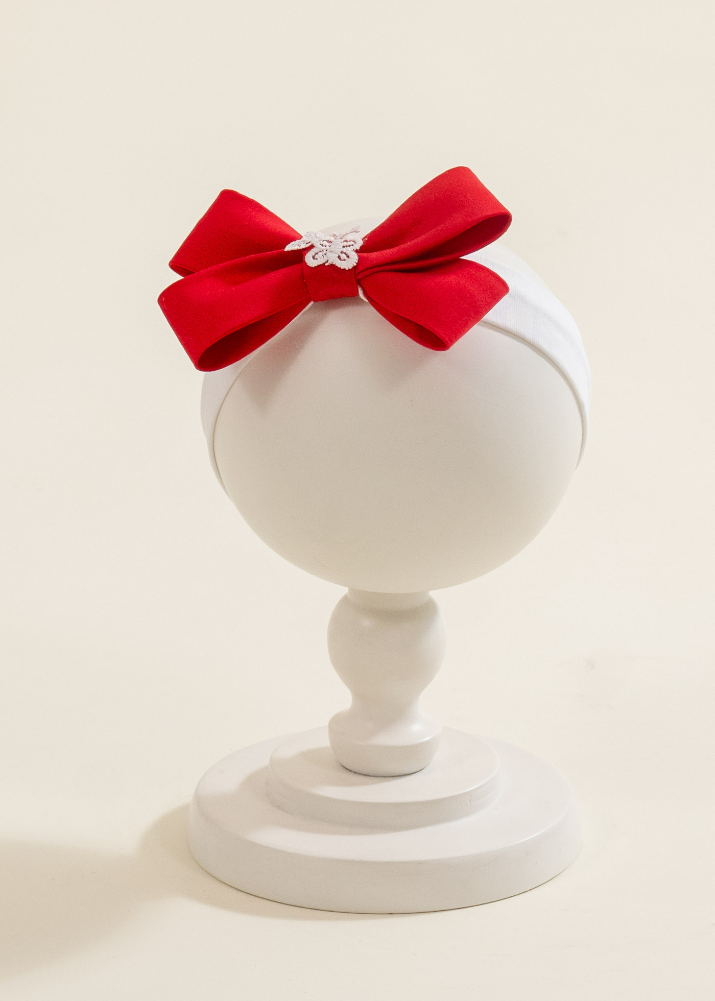 Bentita Doua Funde Saten Rosu Cu Danteluta AnneBebe