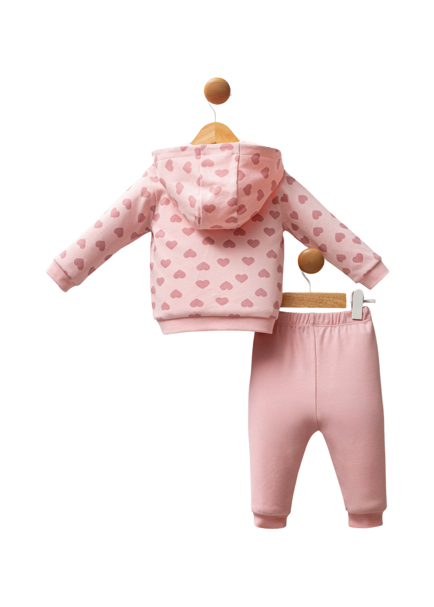 Trening 3 Piese Roz cu Inimi USB2712 V1 Us Polo Assn