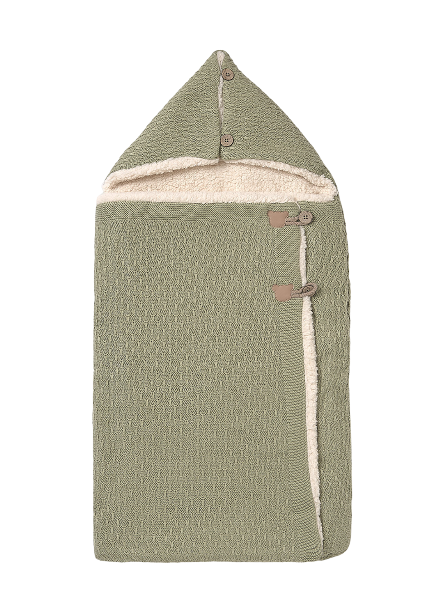 Portbebe Tricotat Verde cu Blana 9999 Mayoral