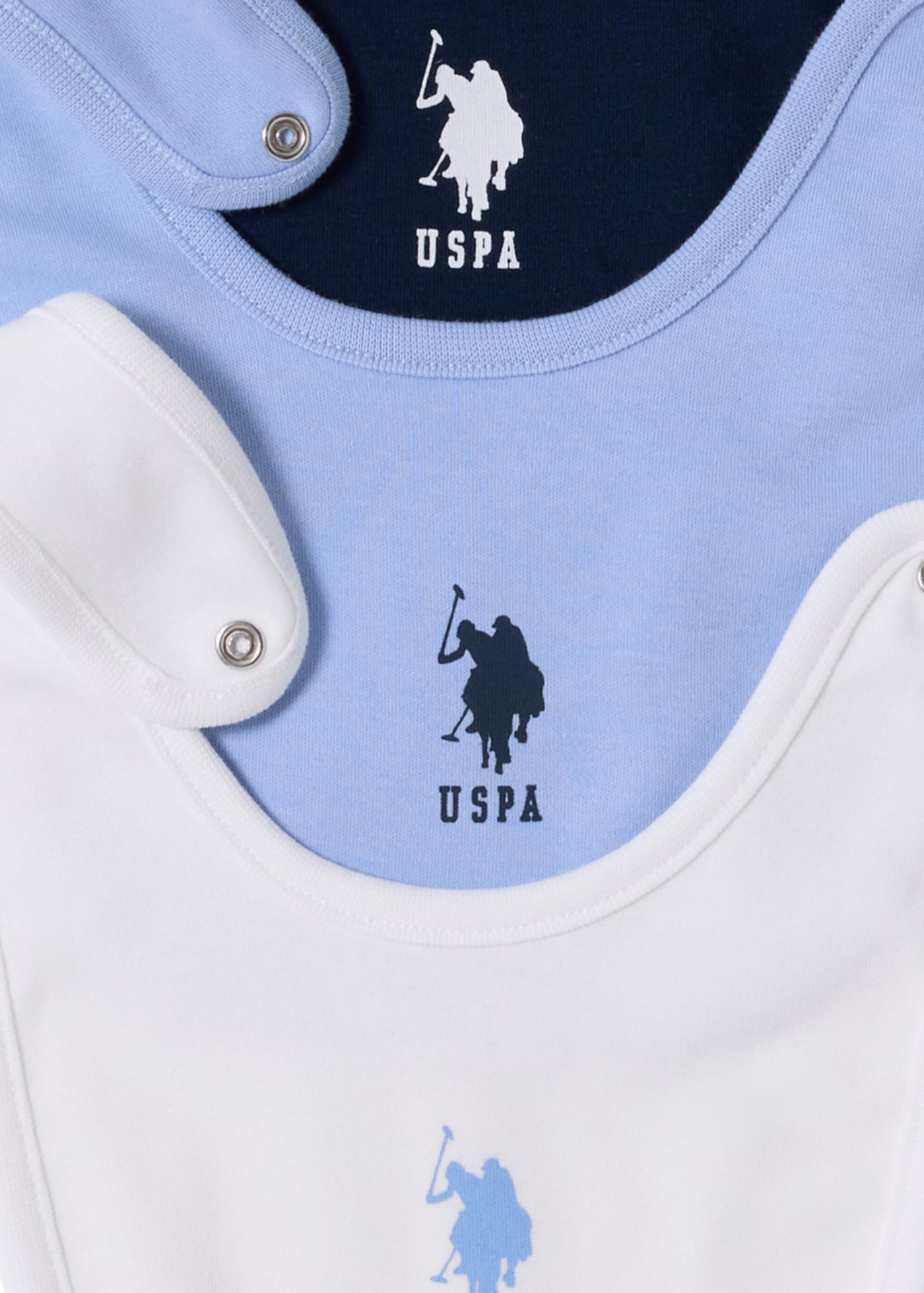 Set 3 Bavete Alb, Bleu si Bleumarin USB2481 Us Polo Assn