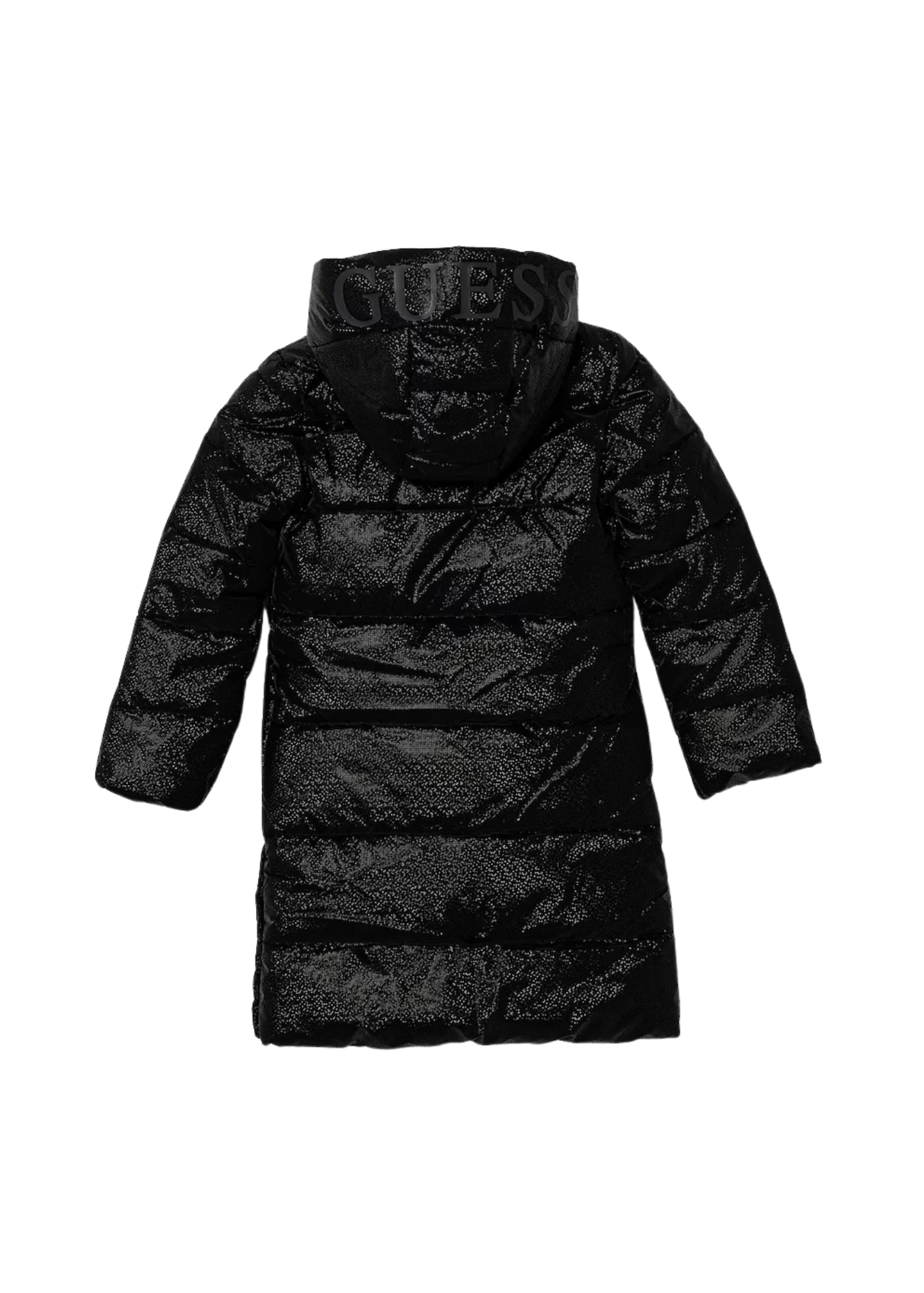 Geaca Lunga Matlasata Neagra cu Gluga K5BL05 WGIW0 JBLK Guess
