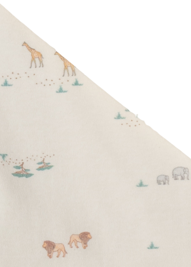 Pled Bumbac Organic Crem Imprimeu Jungla 85 x 80 cm 2405 Bubbles