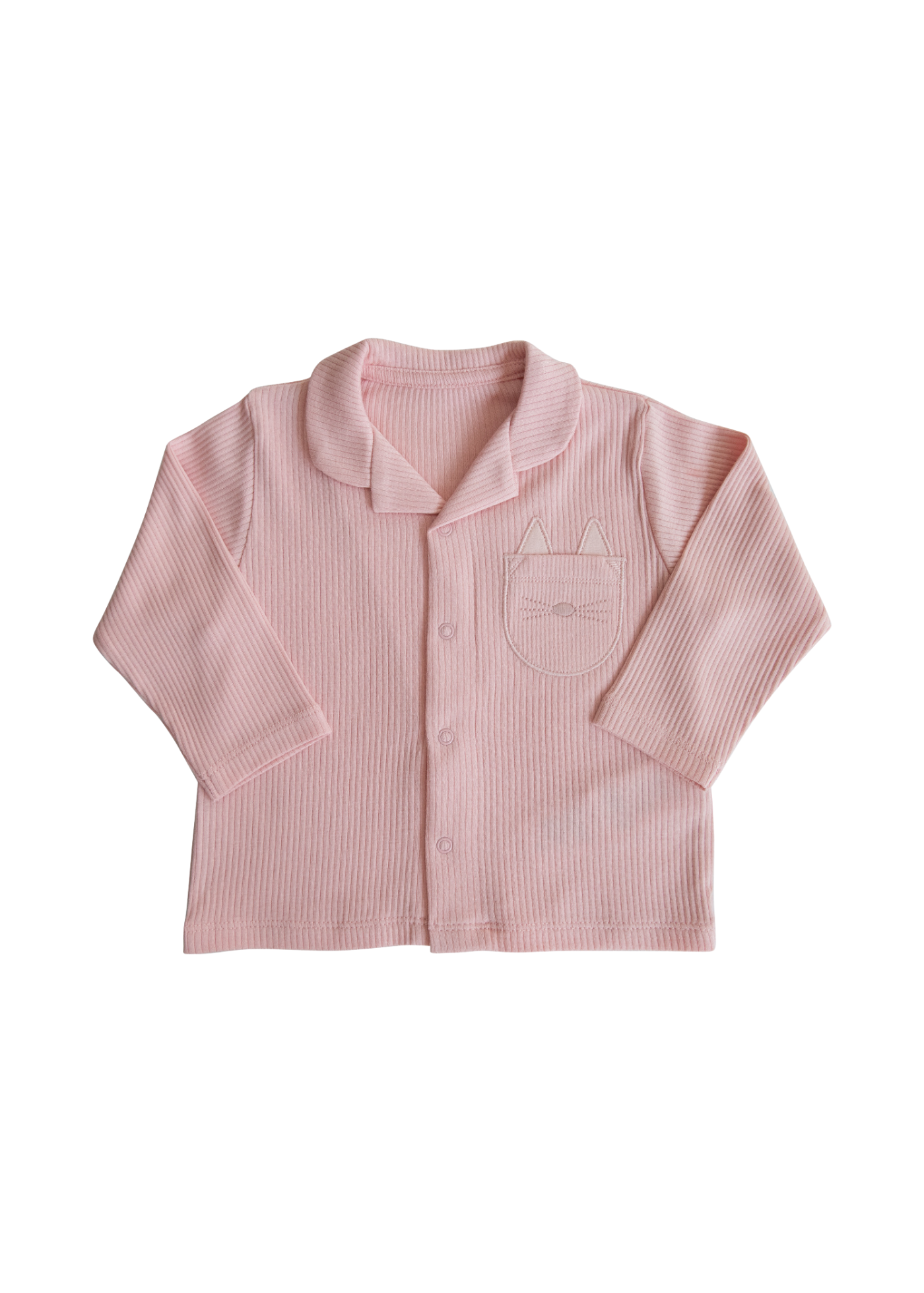 Pijama Bumbac Organic Roz 2 Piese S60317 Kitikate