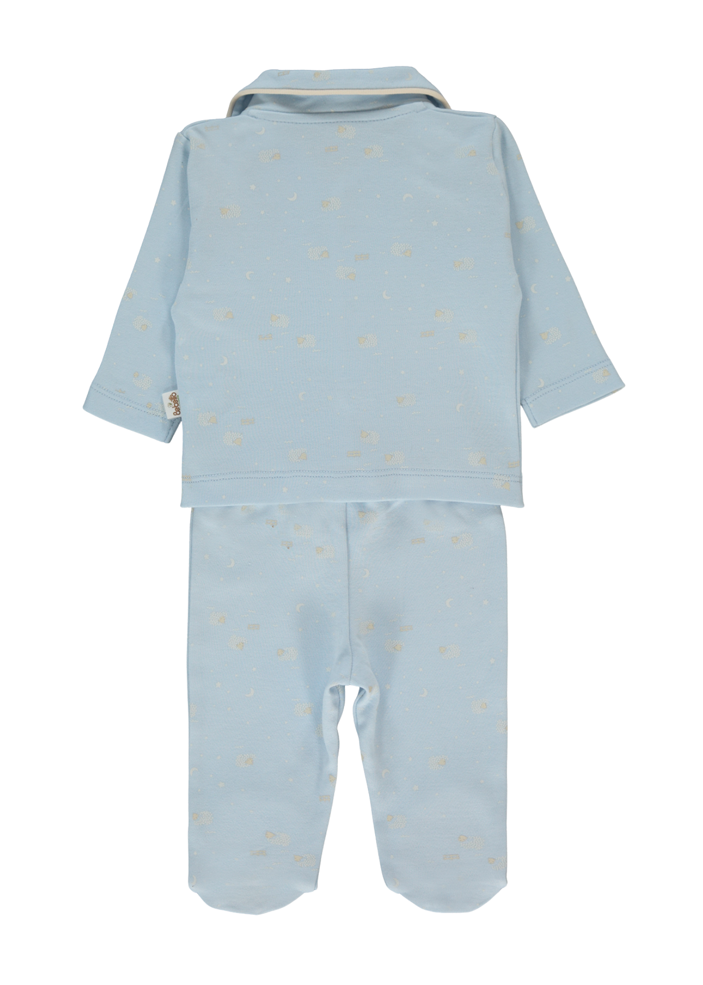 Pijama Bleu cu Imprimeu Oite F1448 Bebetto