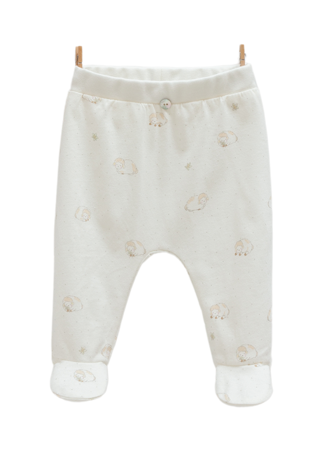 Set Body cu Maneca Lunga si Pantaloni Roz cu Oite Mini Lamb BPK1824 Mell Sweet Baby