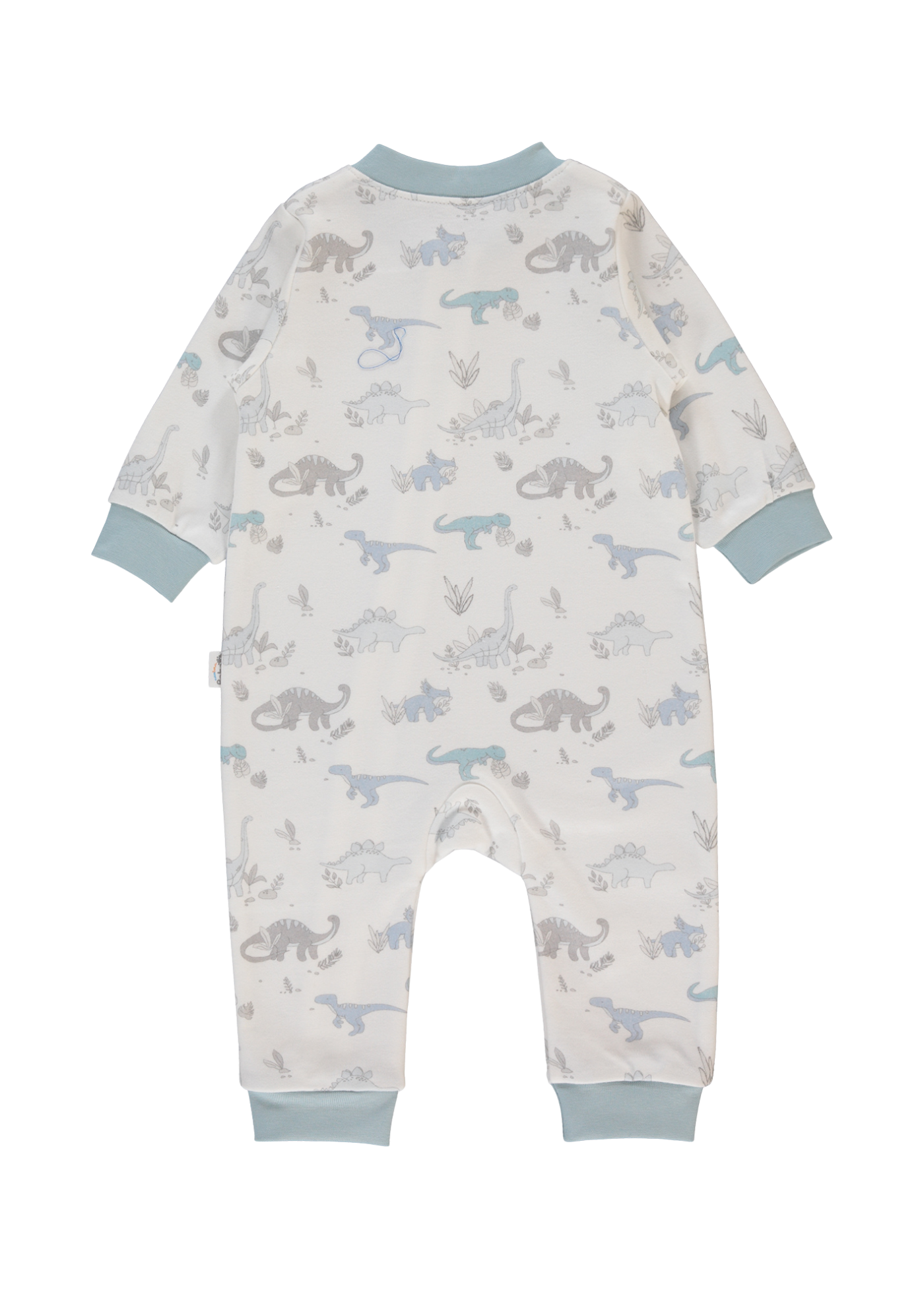 Salopeta Lunga Crem cu Dinozauri Inchidere Fermoar Me and Dudes T3967 Bebetto