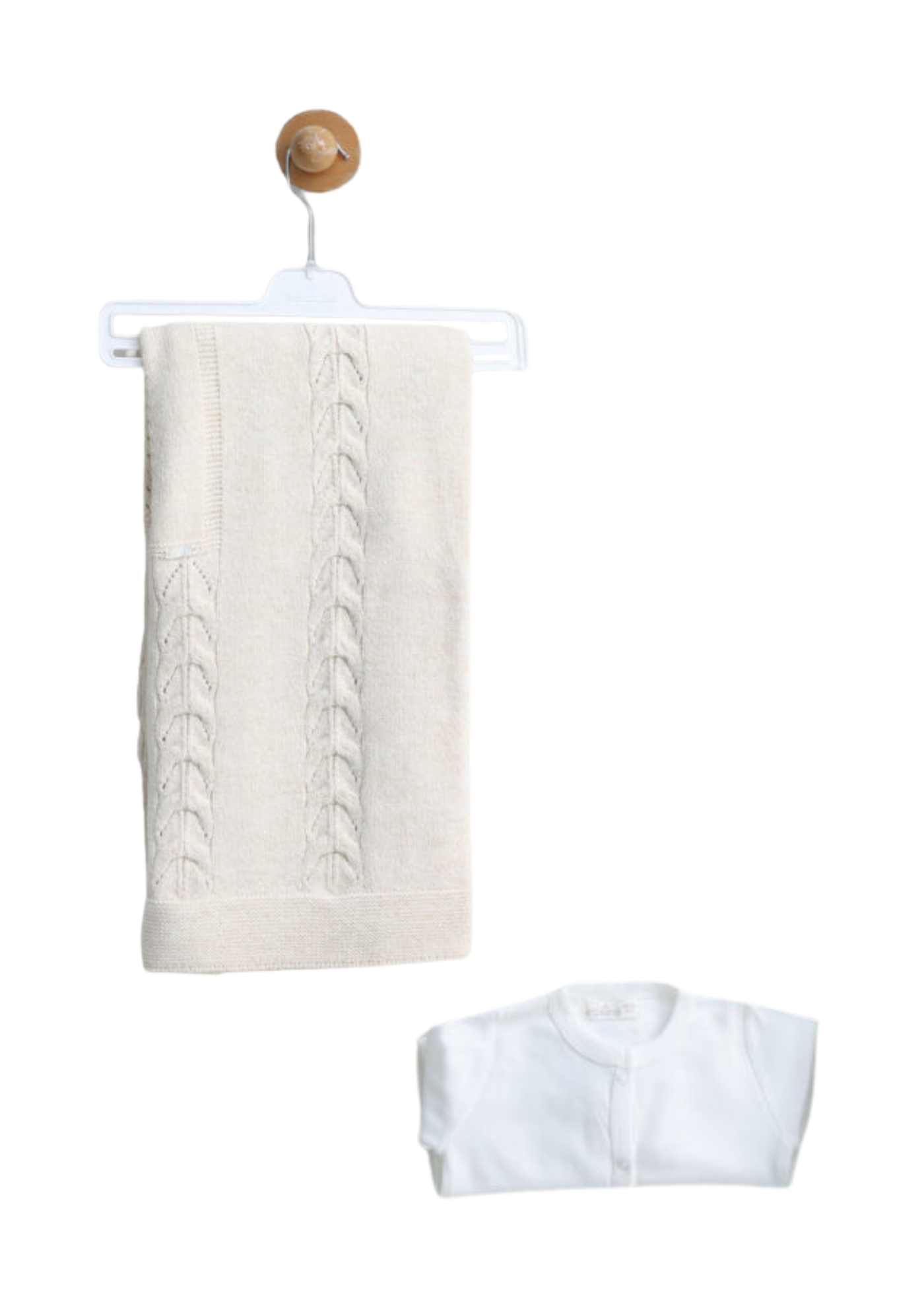 Set Maternitate 8 Piese Tricotat cu Lana Merinos Bleu Bluza si Pantaloni 342 Leo King