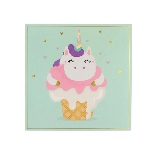 Felicitare Bebelusi Fetite Unicorn Carton cu Plic