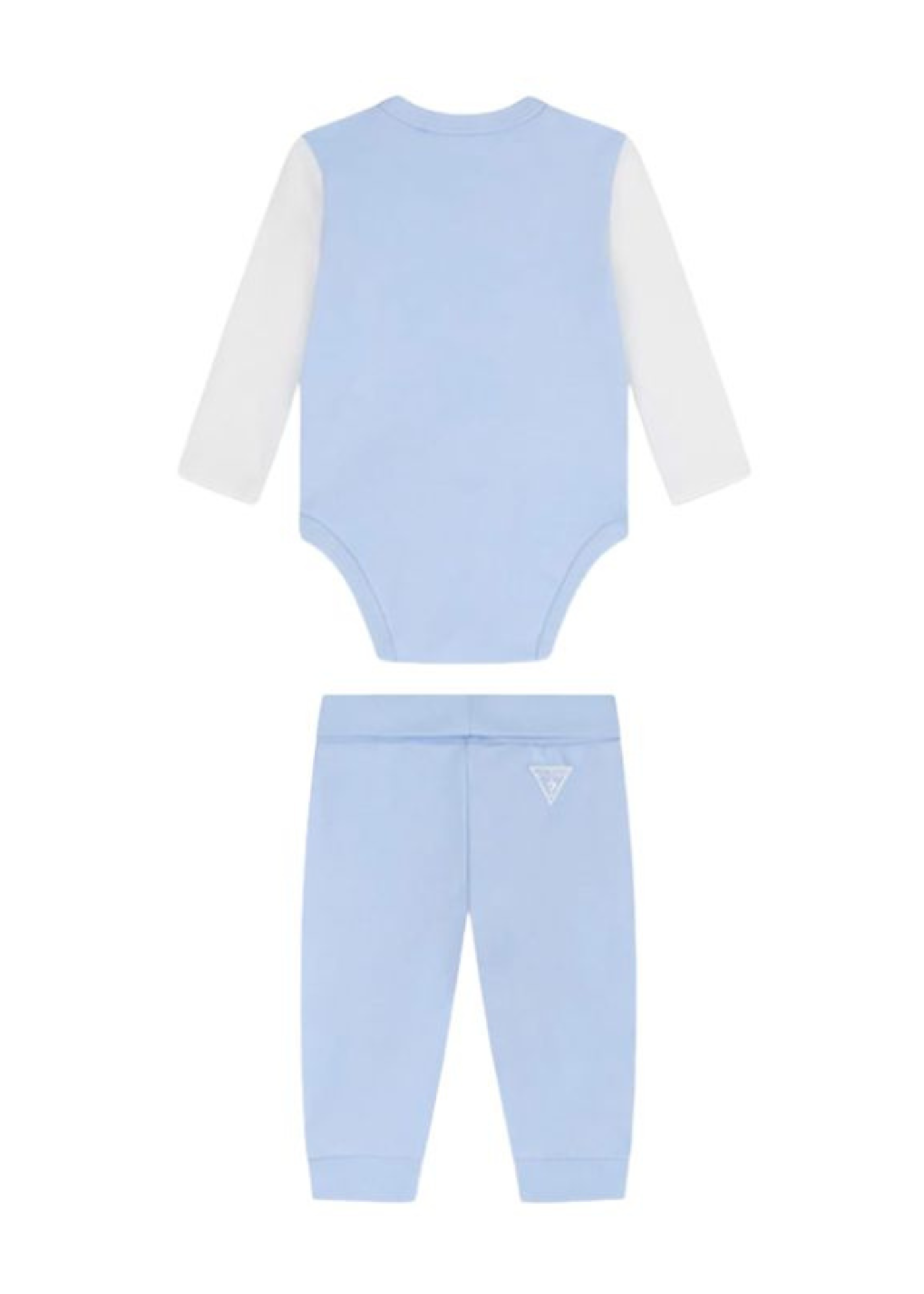 Set 2 Piese Body Maneca Lunga si Pantaloni Lungi Alb cu Bleu H6YG04 K4125 G7N1 Guess