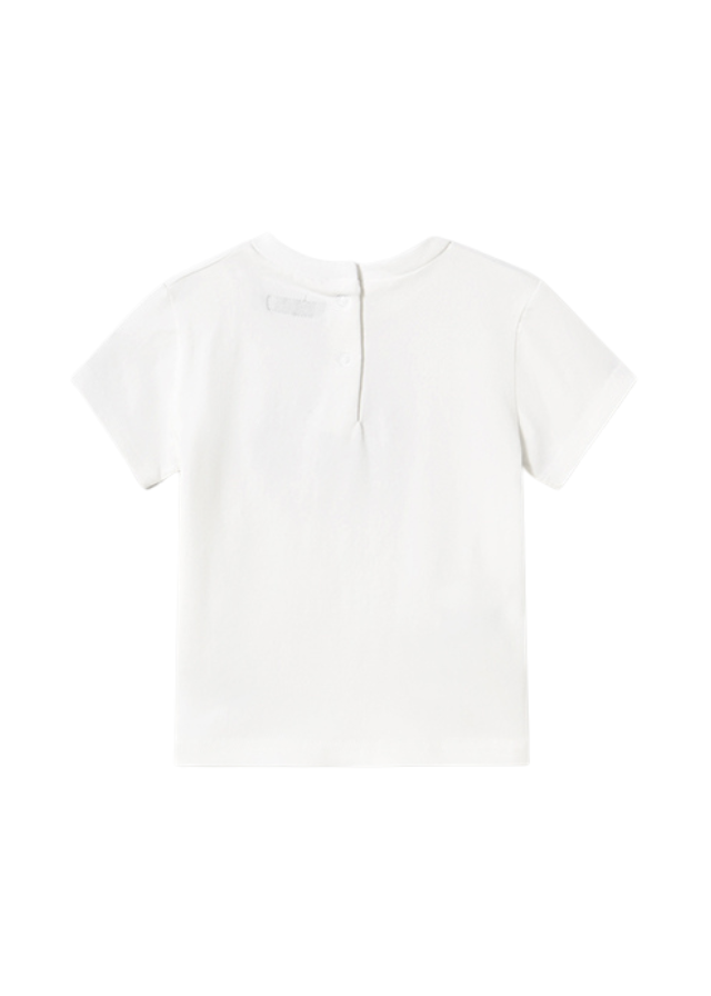 Tricou Alb Maneca Scurta cu Imprimeu Masina 1052 Mayoral