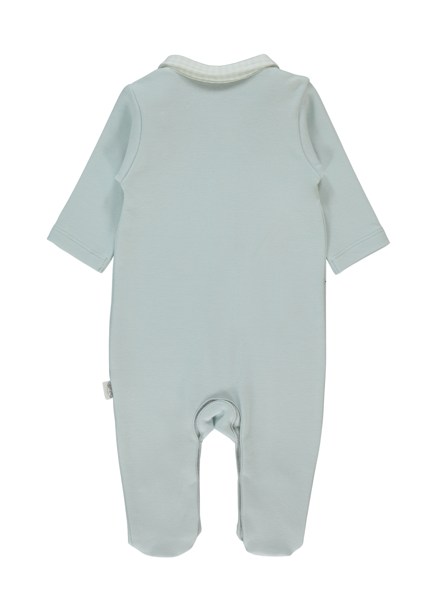 Salopeta Lunga Verde Menta cu Guler Polo cu Elefant T4023 Bebetto