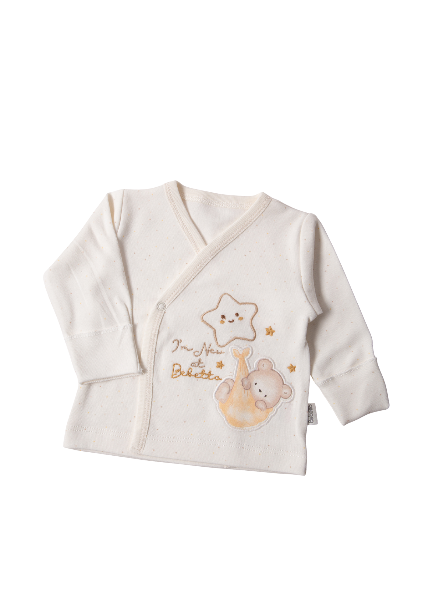 Set 10 Piese Maternitate Crem cu Bej cu Urs si Stea Z1063 Bebetto